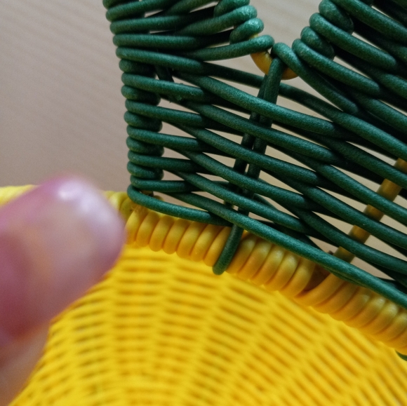 Ciroa Tier Summer Pineapple Resin Wicker Rattan Woven Fruit Vegetable Basket - Picture 13 of 16